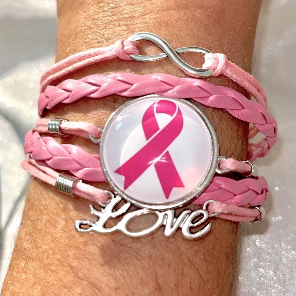 Breast Cancer Awareness Multi Strand Bracelet NEW Includes Free Gift from Closet